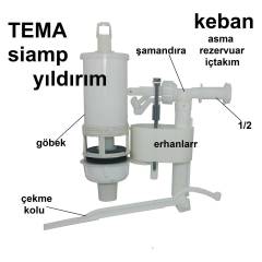 TEMA KEBAN SİAMP ASMA REZERVUAR İÇ TAKIMI ÇEKMEL