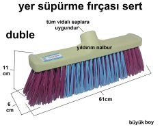 YER FIRÇASI İNŞAAT DUBLE BOY FIRÇASI SERT ÇÖPÇÜ FIRÇASI BÜYÜK BOY