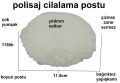 POLİSAJ POSTU 115 LİK KALİTELİ KUZU POSTU ÇİZMEZ CIRTLI YAPIŞKANLI