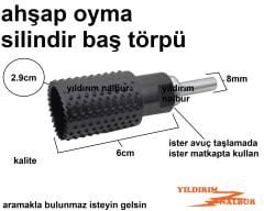 AĞAÇ TÖRPÜSÜ SİLİNDİR TİP AHŞAP TÖRPÜ KAFA AVUÇ TAŞLAMA MATKAP M14