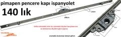 İSPANYOLET PİMAPEN KAPI PENCERE KİLİDİ 140 UZUN BOY KİLİT PİMAPEN