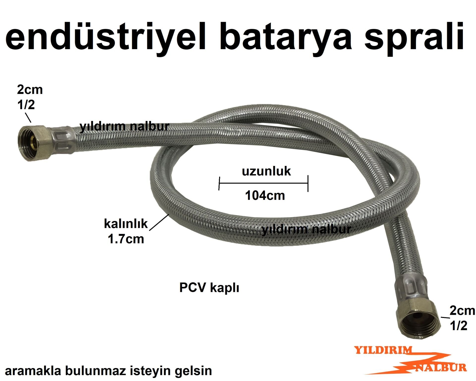 ENDÜSTRİYEL EVYE BATARYASI SPRALİ HORTUMU ELCİK FLEX