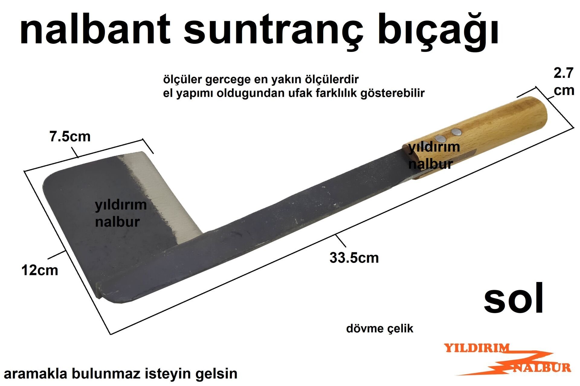 SOL NALBANT SUNTRAÇ BIÇAĞI HAYVAN TIRNAK KESME BÜYÜK BAŞ HAYVAN TIRNAK BIÇAĞI