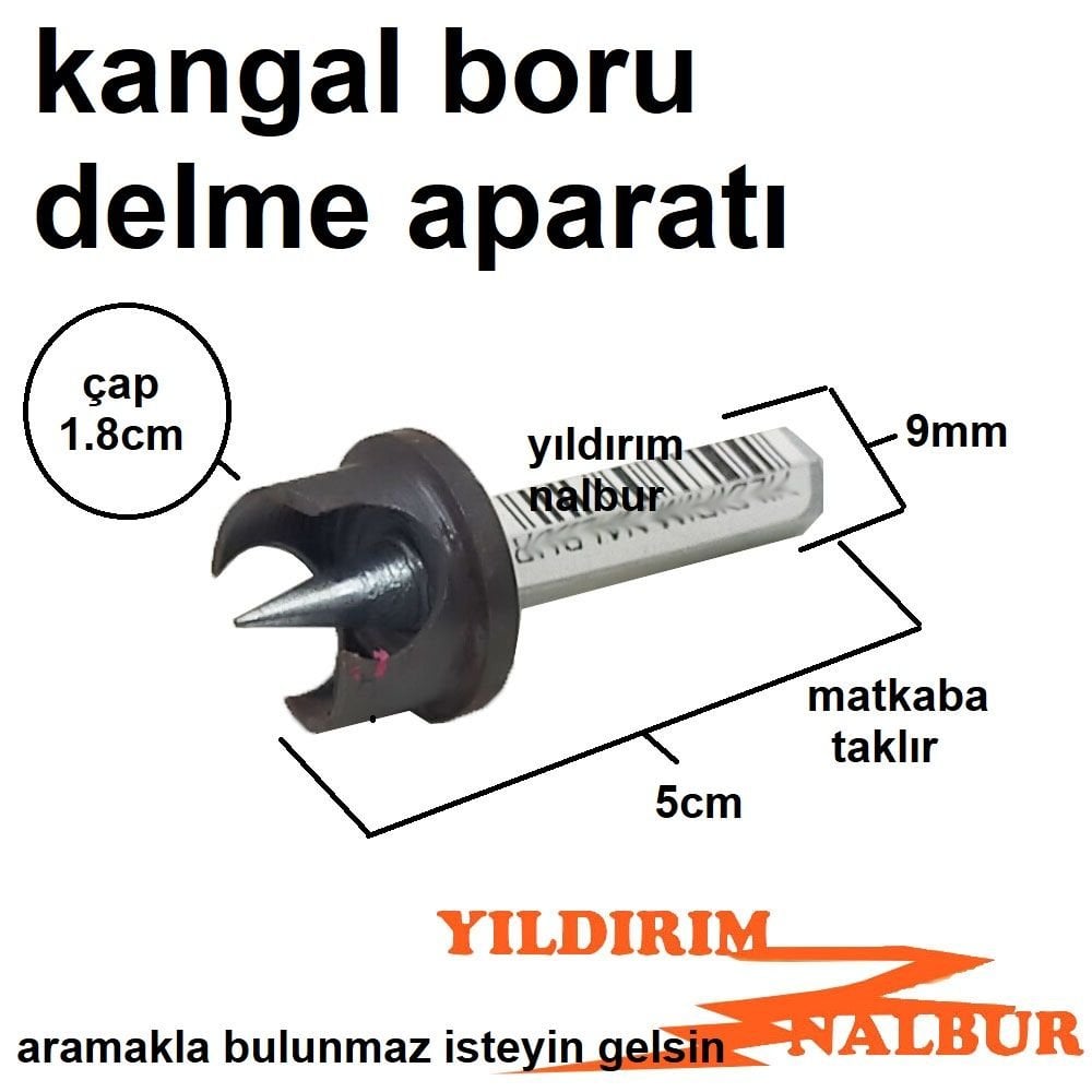 KANGAL BORU DELME APARATI 18MM MATKAP UCU PLASTİK DELME ALETİ