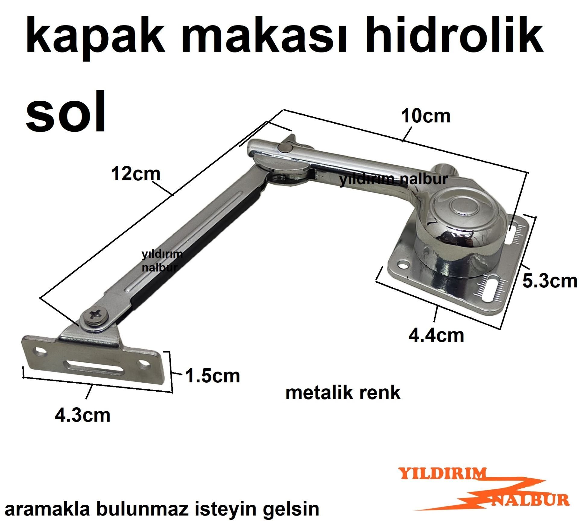 SOL MOBİLYA KAPAK HİDROLİK PİSTON METALİK RENK KAPAK MAKASI OTOMATİK