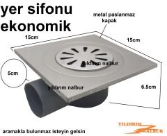 YERSİFONU 15X15X50 KROM PASLANMAZ YANDAN ÇIKIŞ EKONOMİK