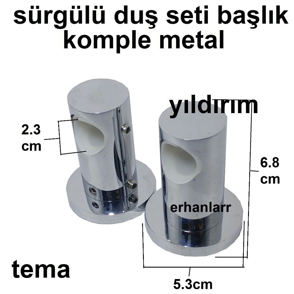 TEMA SÜRGÜLÜ DUŞ SETİ BAŞLIK KOMPLE METAL 1.KALİTE