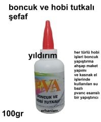 BONCUK TUTKALI HOBİ 100GR TUTKALI ŞEFFAF SU BAZLI UFAK BOY