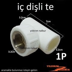 32MM PPRC PLASTİK İÇ DİŞLİ TE PLASTİK DİŞLİ TE BAĞLANTI PLASTİK TE