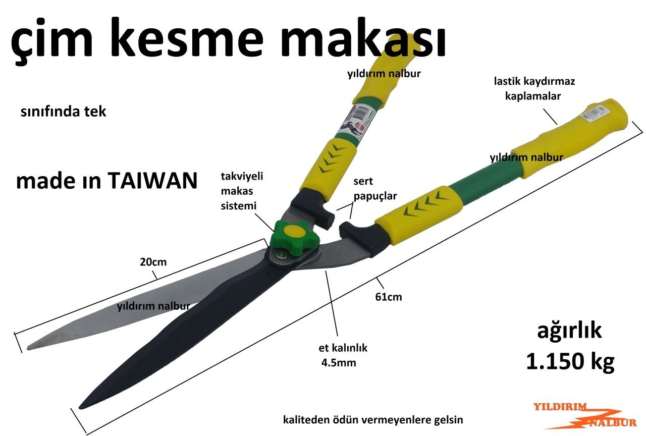 ÇİM MAKASI BUDAMA MAKASI OT BİÇME MAKASI TAIWAN MALI KALİTE