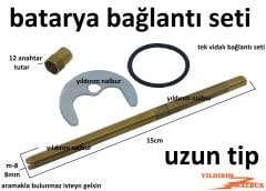 BATARYA MONTAJ SETİ TEK VİDA 15CM UZUN BOY MUTFAK BATARYASI LAVABO BATARYASI