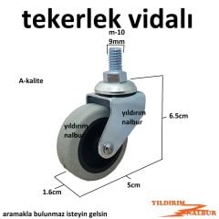 SEHPA TEKERLEĞİ VİDALI M-10 MASA TEZGAH TEKER MARKET ARABA SEHPA TEKER