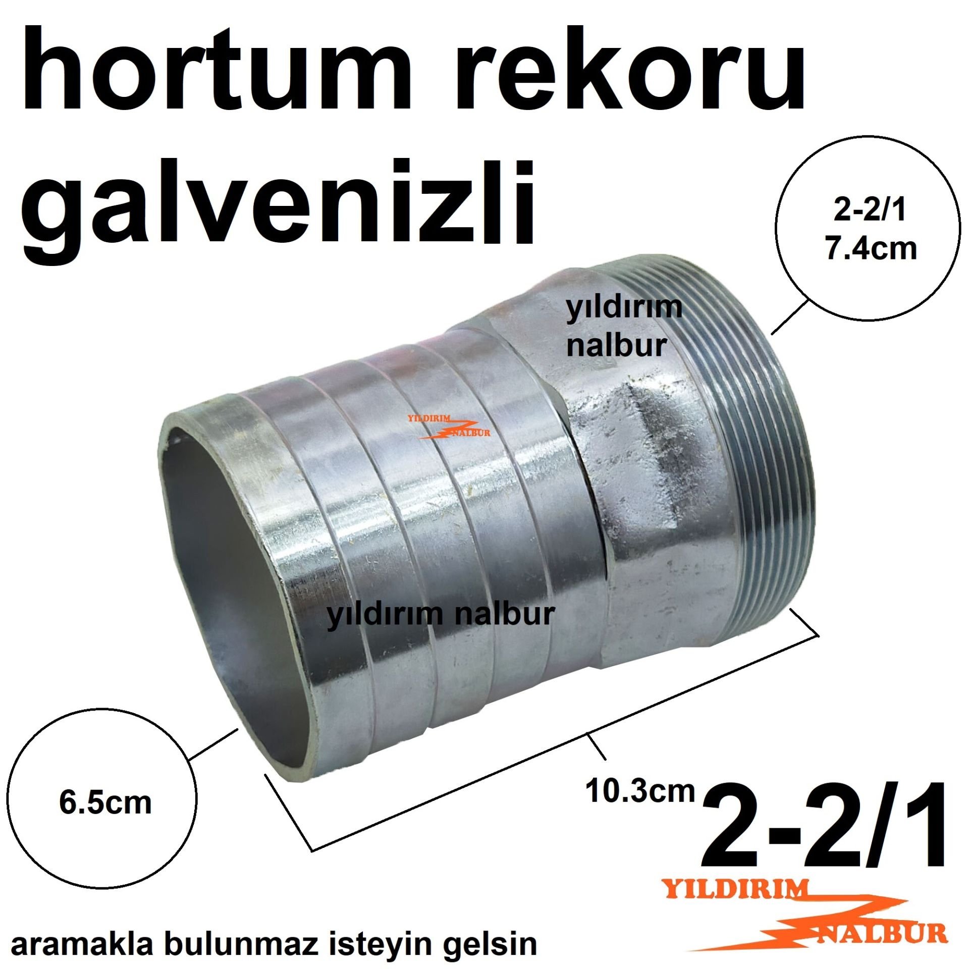 GALVENİZLİ HORTUM REKORU 2-2/1  SU DEPOSU REKORU 2.5 PARMAK