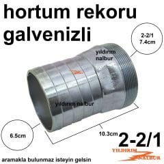 GALVENİZLİ HORTUM REKORU 2-2/1  SU DEPOSU REKORU 2.5 PARMAK