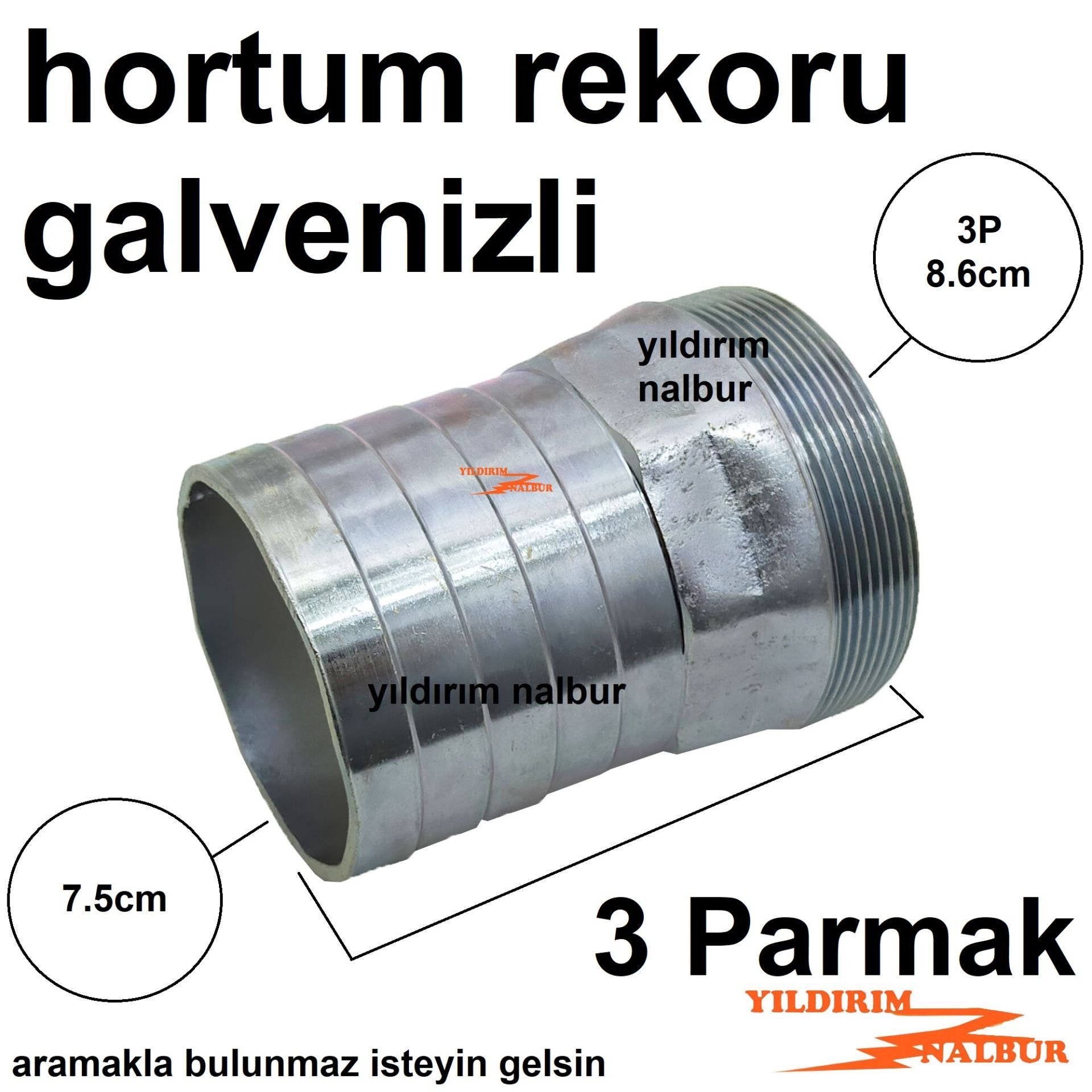 GALVENİZLİ HORTUM REKORU 3P  SU DEPOSU REKORU 3 PARMAK