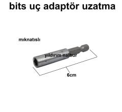 BİTS ADAPTÖRÜ MIKNATISLI UZATMA UCU TORNAVİDA MATKAP ŞARJLI ADAPTÖRÜ