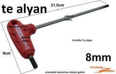 ALYAN ANAHTAR TE TİPİ 8 MM ALYAN TE ALLEN ANAHTARBÜYÜK BOY