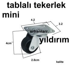 SEHPA TEKERLEĞİ 28MM MASA TEKERLEĞİ MİNİ BOY TEZGAH TEKER