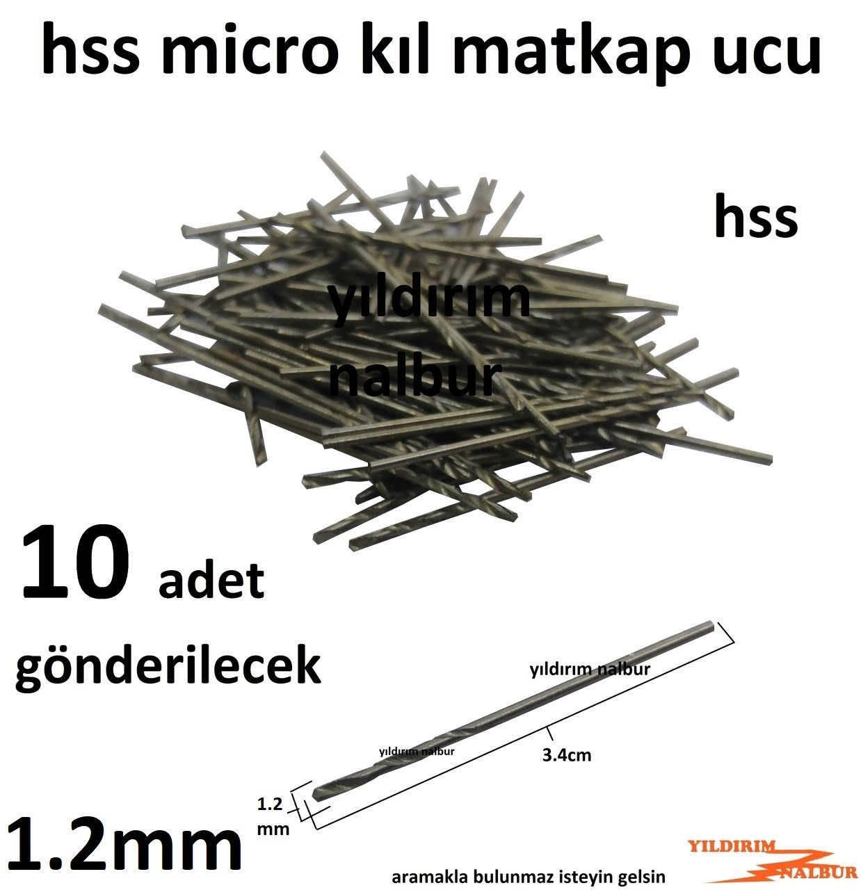 MİKRO HSS METAL 1.2MM MATKAP UCU KIL MİCRO DELİK AÇMA HSS MATKAP UCU