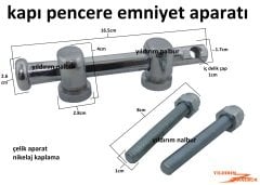 KAPI EMNİYET KİLİDİ ÇELİK KROM PİMAPEN KAPI EMNİYET PARATI ÇELİK