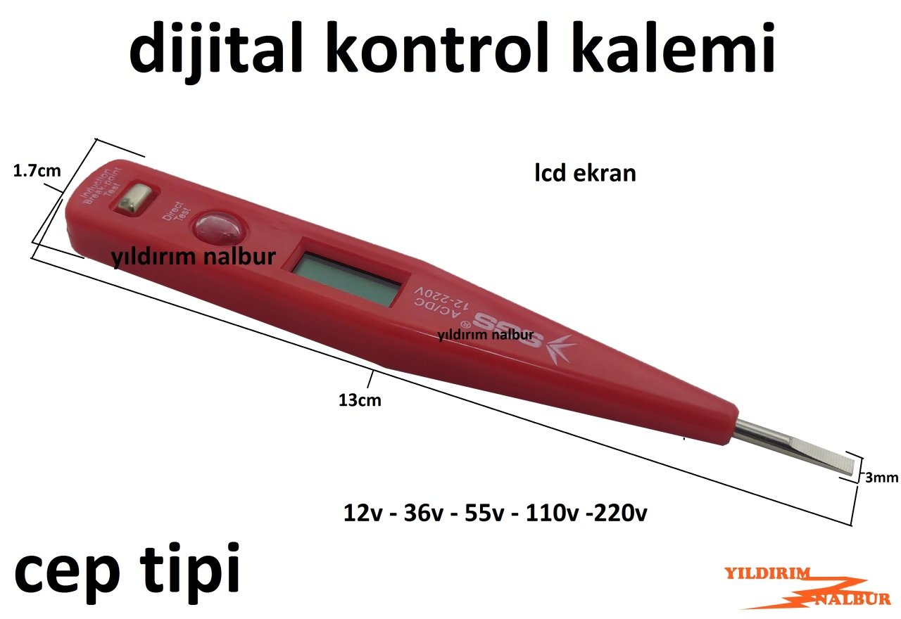 KONTROL KALEMİ DİJİTAL KÜÇÜK CEP BOY ELEKTİRİK KALEMİ ŞEFFAF