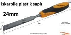 İSKARPİLE BÜYÜK BOY GENİŞ KESKİN SAĞLAM 24MM AHŞAP İSKARPELA YONTMA KESKİ YONTMA