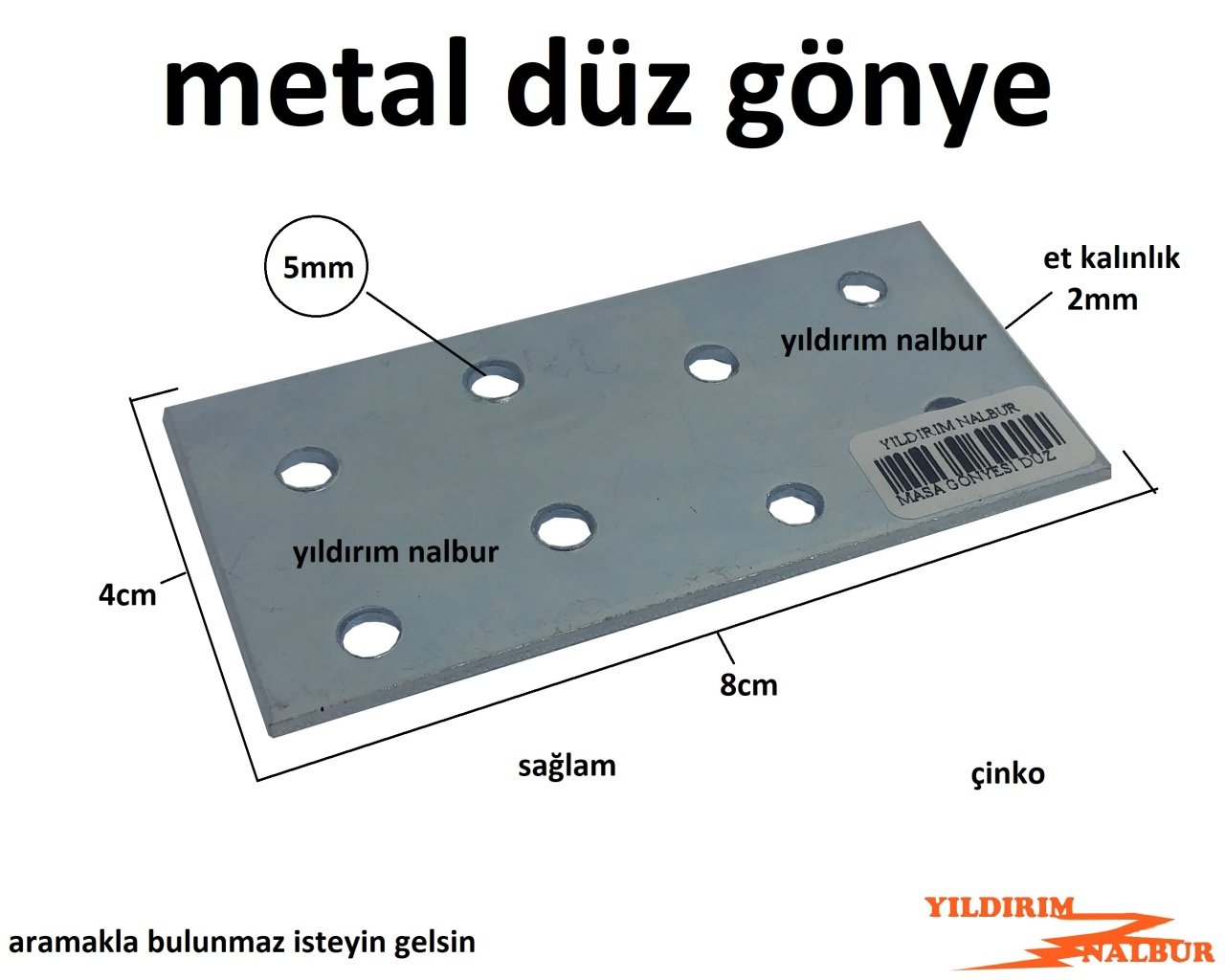 METAL DÜZ GÖNYE 80X40 MASA GÖNYESİ EKLEME APARATI DÜZ TİP