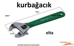 KURBAĞACIK ELTA BORU ANAHTARI ÇELİK 1.KALİTE