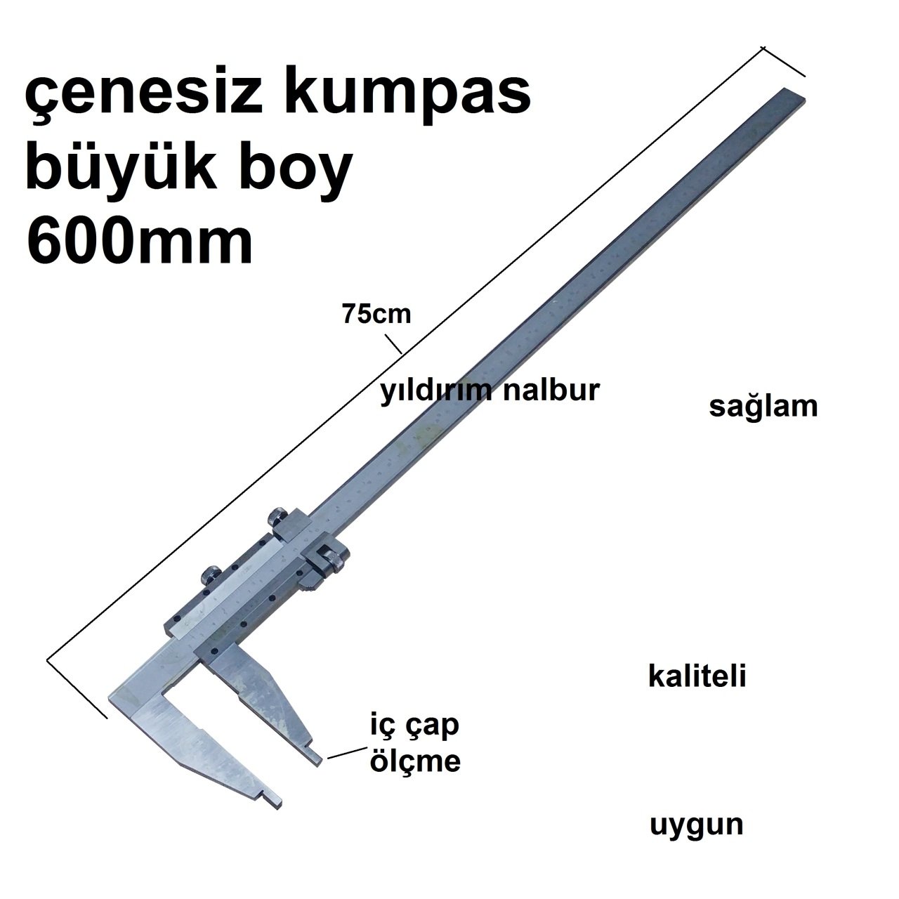 KUMPAS ÇENESİZ 600 BÜYÜK BOY TEK ÇENE KALİTELİ SAĞLAM