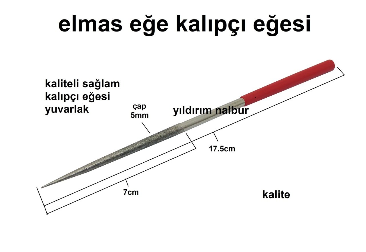 KALIPÇI ELMAS EĞE TORNACI EĞESİ YUVARLAK CAM ELMAS KALİTE KALIPÇI EĞESİ