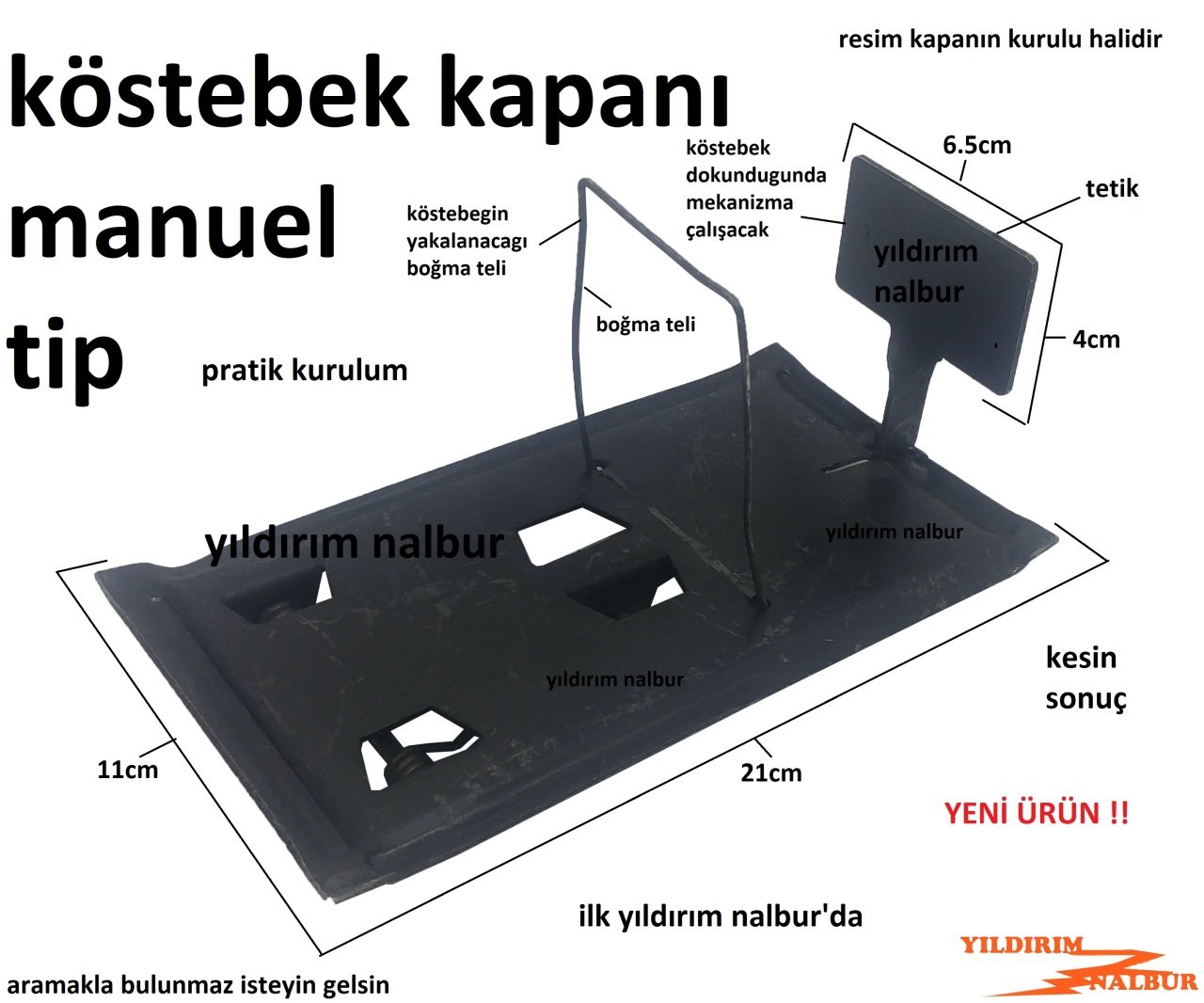 KÖSTEBEK KAPANI KÖSTEBEK TUZAĞI MANUEL KÖSTEBEK ÖLDÜRÜCÜ KAPAN