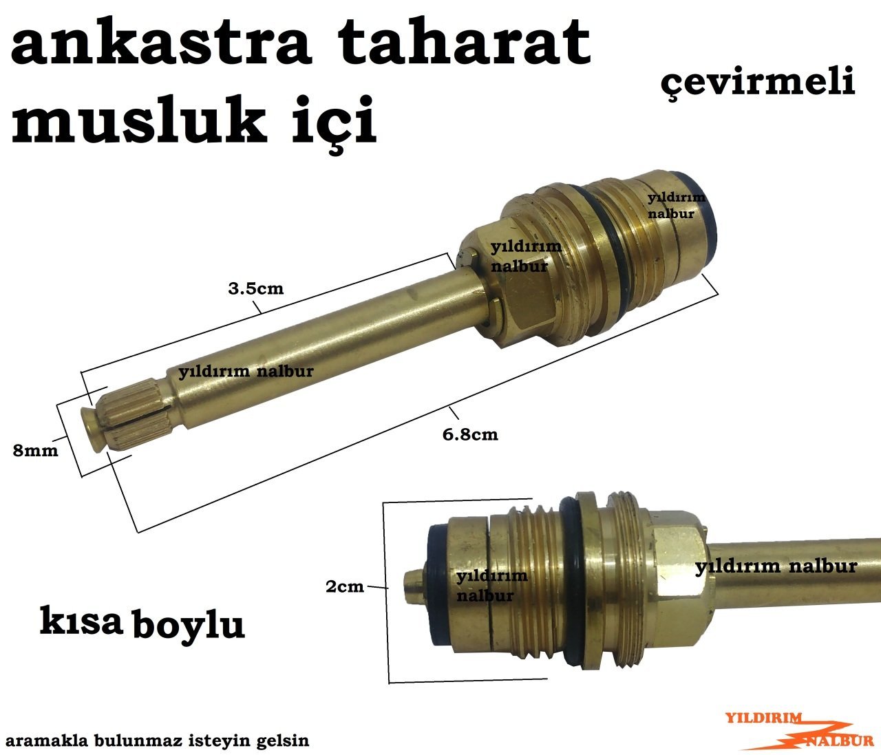 ANKASTRE TAHARAT MUSLUĞU İÇİ ÇEVİRMELİ TAHARET MUSLUK İÇİ KÜÇÜK KISA BOY SALMASTRA