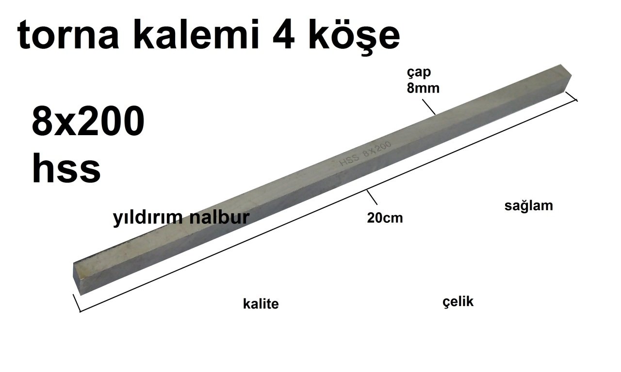 TORNA KALEMİ 8X200 KALEM BIÇAK 4 KÖŞE KALIPÇI İNCE UZUN