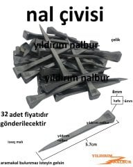 HAYVAN NAL ÇİVİSİ 5.7CM AT NALIN ÇİVİSİ 32 ADET BÜYÜK BOY NAL ÇİVİSİ ÇELİK