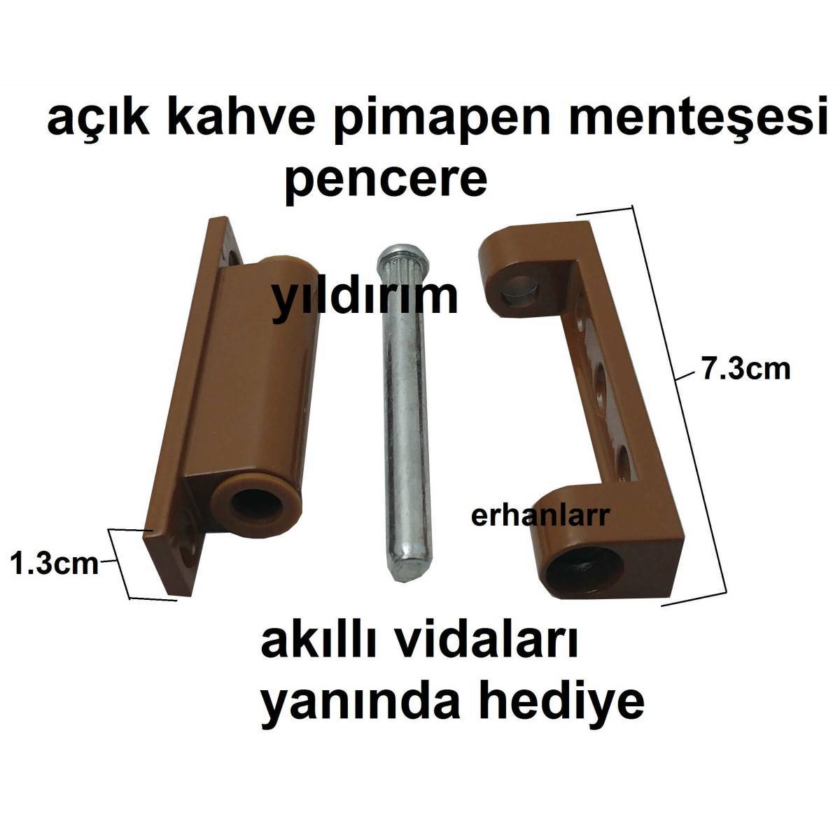 PİMAPEN PENCERE MENTEŞESİ AÇIKKAHVE RENKLİ MENTEŞE