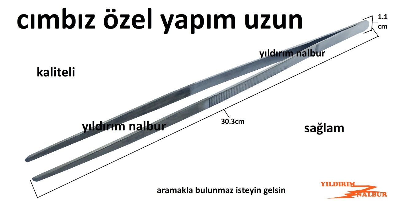 CIMBIZ ÖZEL YAPIM DUBLE BOY UZUN CIMBIZ 30CM ÇİFTLİ