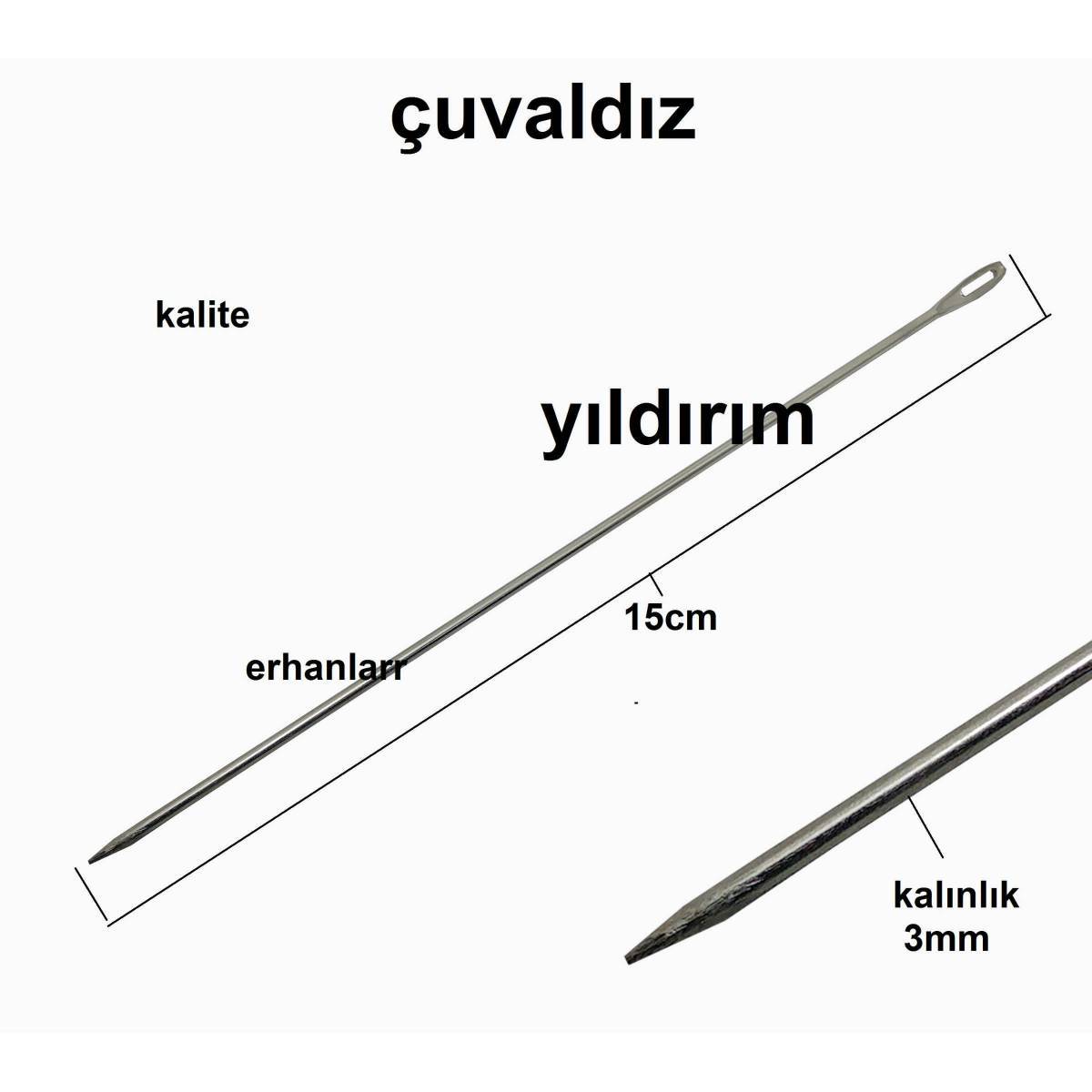 ÇUVALDIZ 15 CM KÜÇÜK BOY ÇUVAL DİKME İĞNESİ KALİTELİ TIĞ