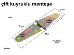 KUYRUKLU MENTEŞE ÇİFT KUYRUK YAPRAK MENTEŞE