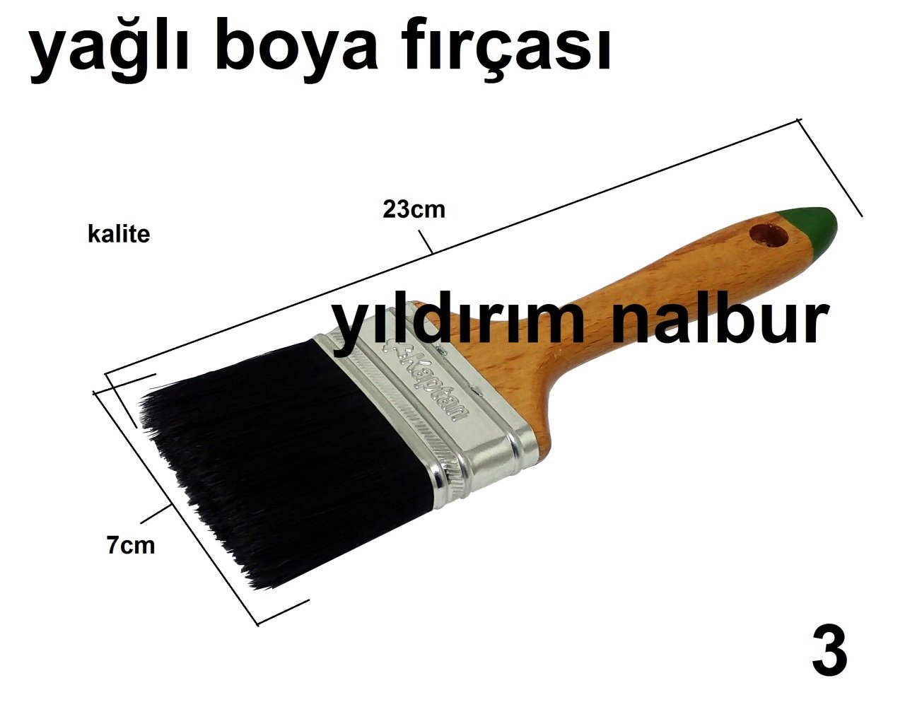 YAĞLI BOYA FIRÇASI 3 KALİTELİ BOYA FIRÇASI DEMİR BOYA FIRÇASI BÜYÜK BOY