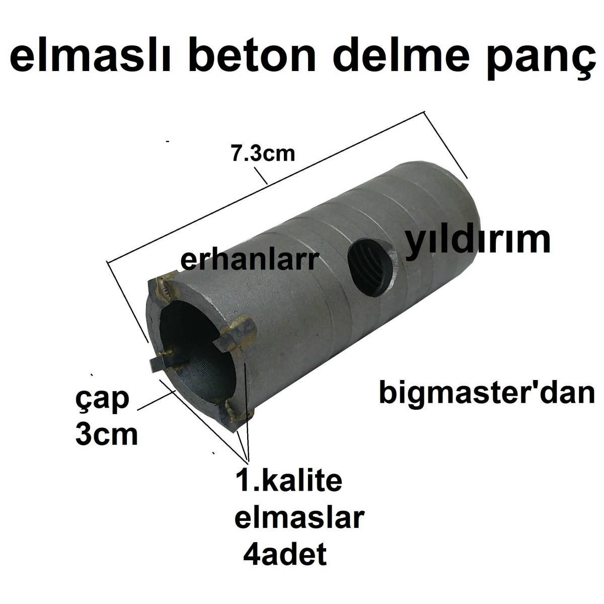 BETON DELME ELMASLI PANÇ DUVAR DELME 3CM 1.KALİTE