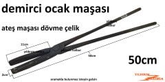 OCAK MAŞASI 50CM DÜZ MODEL DEMİRCİ KÖZ ATEŞ MAŞASI DÖVME ÇELİK KÖRÜK MAŞASI A-KALİTE