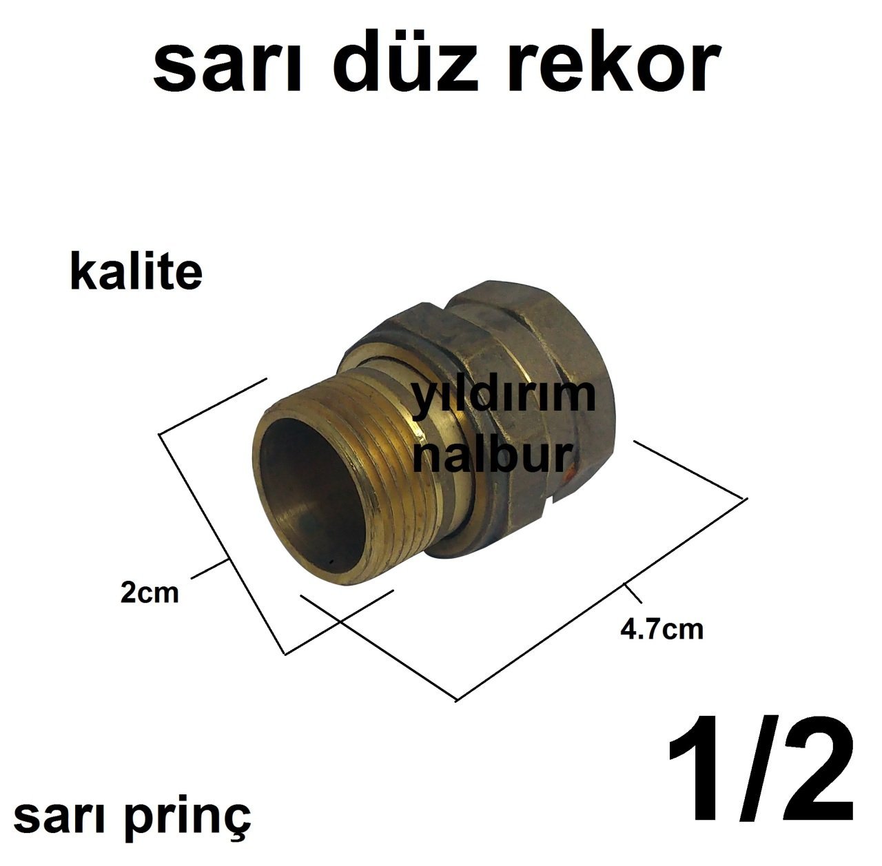 SARI DÜZ REKOR PRİNÇ 1/2 YARIM PARMAK