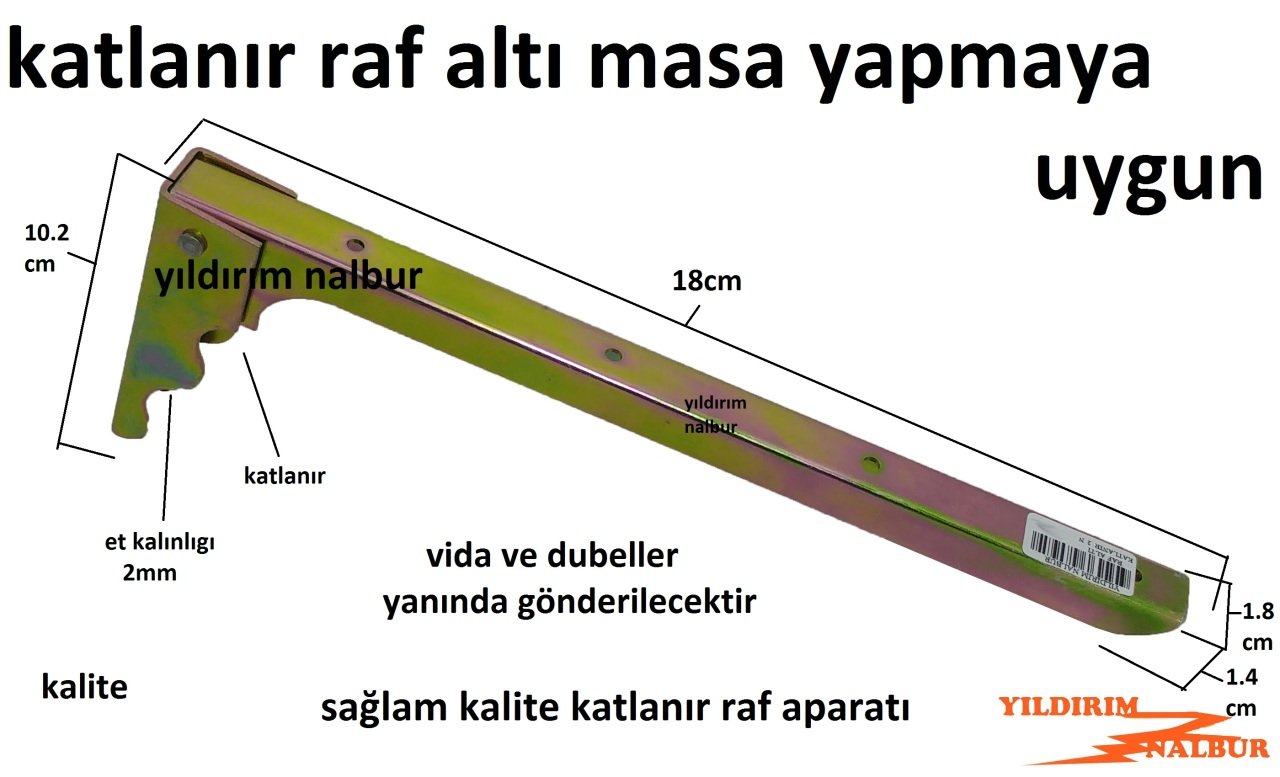 RAF ALTI KATLANIR RAF KÜÇÜK BOY YAPMAK İÇİN MASA RAFI