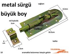 METAL SÜRGÜ BÜYÜK BOY BOY KARŞILIKLI EMNİYET KİLİDİ DUBLE BOY