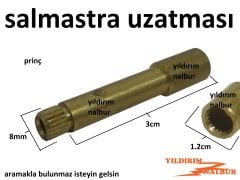 MUSLUK SALMASTRA UZATMASI ORTA BOY 3CM MUSLUK İÇİ ANKASTRE