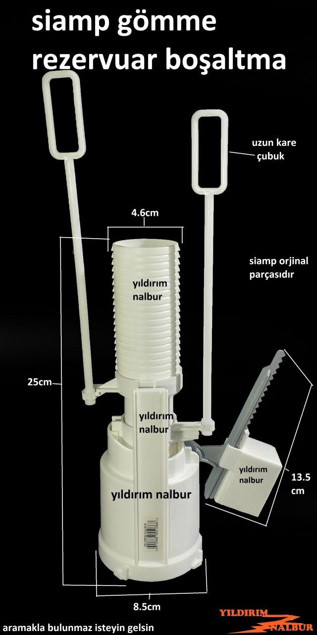 SİAMP GÖMME ÜST BOŞALTMA DAR KARE REZERVUAR İÇ TAKIMI GÖBEK