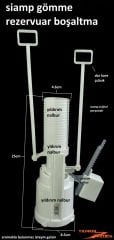 SİAMP GÖMME ÜST BOŞALTMA UZUN KARE REZERVUAR İÇ TAKIMI GÖBEK YATAKSIZ MODEL