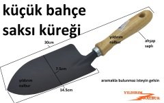 BAHÇE HOBİ KÜREĞİ AHŞAP SAPLI KALİTE SAKSI KÜREK ÇİÇEK GÜBRE EKONOMİK MİNİ KÜREK