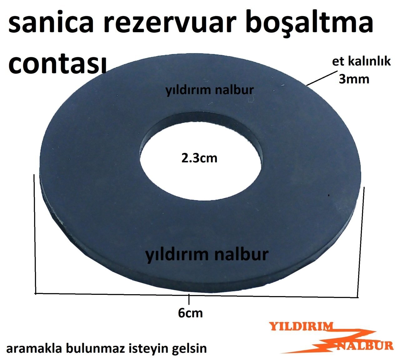 SANİCA GÖMME REZERVUAR 6CM GÖBEK CONTASI BOŞALTMA CONTA