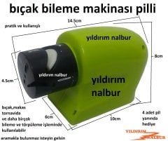 BIÇAK BİLEME MAKAS BİLEME PİLLİ METAL TAŞLAMA METAL YONTMA MAKİNASI